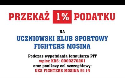 Przekaż Nam 1% podatku, miej wpływ na rozwój sportowy dzieci i młodzieży